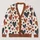 Rust Navy Heart Motifs for Cozy Everyday Layering and Romantic Casual Women's Style All-over Print Knitted Cardigan - 1