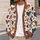 Rust Navy Heart Motifs for Cozy Everyday Layering and Romantic Casual Women's Style All-over Print Knitted Cardigan - 5