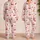 Cherry Bow Cottage Evenings, Blush Pastel Motifs for Cozy Summer Nights for Girls Satin Pajamas Set - 2