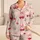 Cherry Bow Cottage Evenings, Blush Pastel Motifs for Cozy Summer Nights for Girls Satin Pajamas Set - 1