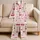 Cherry Bow Cottage Evenings, Blush Pastel Motifs for Cozy Summer Nights for Girls Satin Pajamas Set - 5