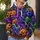 Vibrant Jack-O'-Lantern Swirls for Halloween Parties and Autumn Nights All-over Print Hoodie (Lightweight) - 5