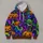 Vibrant Jack-O'-Lantern Swirls for Halloween Parties and Autumn Nights All-over Print Hoodie (Lightweight) - 4