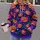 Neon Pumpkin and Star Halloween Style for Autumn Festivities and Evening Outings All-over Print Hoodie (Lightweight) - 2