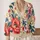 Colorful Art Nouveau Floral Swirls for Everyday Layering and Creative City Style Women All-over Print Knitted Cardigan - 2