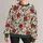 Rustic Poinsettia and Evergreen Blooms for Cozy Holiday Gatherings and Winter Outings All-over Print Knitted Sweater - 1