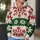 Cream Red Snowflakes And Evergreen Bands For Cozy Winter Holiday Days Outdoors All-over Print Hoodie (Lightweight) - 5