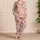 Pastel Holiday Candy Gingerbread, Candy Cane, Peppermint Cozy Winter Night Gift Idea Satin Pajamas Set - 4
