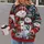 Festive Snowman Duo With Holly and Poinsettias for Cozy Christmas Celebrations All-over Print Hoodie (Lightweight) - 2