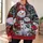 Festive Snowman Duo With Holly and Poinsettias for Cozy Christmas Celebrations All-over Print Hoodie (Lightweight) - 6