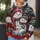 Festive Snowman Duo With Holly and Poinsettias for Cozy Christmas Celebrations All-over Print Hoodie (Lightweight) - 5