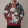 Festive Snowman Duo With Holly and Poinsettias for Cozy Christmas Celebrations All-over Print Hoodie (Lightweight) - 1