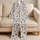 Rust Orange Stars And Midnight Dots For Cozy Nights And Relaxed Weekend Lounging At Home Satin Pajamas Set - 5