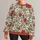 Rust Poinsettia and Evergreen Botanicals for Cozy Holiday Gatherings and Seasonal Style All-over Print Knitted Sweater - 1