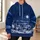 Moonlit Christmas Village With Reindeer Sleigh For Cozy Winter Holiday Style All-over Print Hoodie (Lightweight) - 6