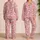 White Cherry Blossoms on Soft Pink for Calm Meditation and Relaxed Home Lounging Satin Pajamas Set - 2