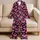 Fuchsia Leopard Hearts for Cozy Valentine Nights and Romantic Lounge Style Satin Pajamas Set - 5