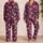 Fuchsia Leopard Hearts for Cozy Valentine Nights and Romantic Lounge Style Satin Pajamas Set - 2