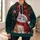 Festive Kitten in Santa Cap with Christmas Tree Cheer for Cozy Winter Celebrations All-over Print Hoodie (Lightweight) - 6