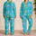 Cute Ocean Jellyfish and Seaweed for Relaxing Summer Beach Nights Satin Pajamas Set - 2