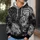 Monochrome Tiger And Wolf Wildlife Art For Outdoor Adventures And Everyday Wear All-over Print Hoodie (Lightweight) - 5