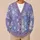 Lavender Snowflake Motifs For Cozy Winter Gatherings And Everyday Layering For Women All-over Print Knitted Cardigan - 6