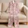 Kawaii Bunny, Blossoms and Bows for Cozy Springtime Relaxation and Sweet Gift Giving Satin Pajamas Set - 5