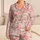 Kawaii Bunny, Blossoms and Bows for Cozy Springtime Relaxation and Sweet Gift Giving Satin Pajamas Set - 1