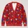 Red Floral Blooms for Cozy Autumn Layering and Everyday Colorful Style for Women All-over Print Knitted Cardigan - 1