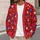 Red Floral Blooms for Cozy Autumn Layering and Everyday Colorful Style for Women All-over Print Knitted Cardigan - 5