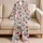 Colorful Folk Hearts for Cozy Valentine's Day Lounging and Cheerful Everyday Comfort Satin Pajamas Set - 5