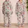 Colorful Folk Hearts for Cozy Valentine's Day Lounging and Cheerful Everyday Comfort Satin Pajamas Set - 2