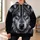 Blue-Eyed Wolf Head for Bold Outdoor Adventures and Everyday Casual Style All-over Print Hoodie (Lightweight) - 6