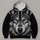 Blue-Eyed Wolf Head for Bold Outdoor Adventures and Everyday Casual Style All-over Print Hoodie (Lightweight) - 4