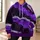 Purple Silver Glitter Stripes For Bold Everyday Streetwear And Night Out Style All-over Print Hoodie (Lightweight) - 6