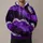 Purple Silver Glitter Stripes For Bold Everyday Streetwear And Night Out Style All-over Print Hoodie (Lightweight) - 1