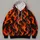 Vibrant Orange Flame Motifs for Festival Nights and Bold Everyday Streetwear Style All-over Print Hoodie (Lightweight) - 4