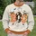Gingham Boo Ghosts for Spooky Season Celebrations and Autumn Party Looks All-over Print Knitted Sweater - 6