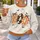 Gingham Boo Ghosts for Spooky Season Celebrations and Autumn Party Looks All-over Print Knitted Sweater - 5