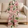 Watermelon And Blossom Motif For Summer Lounging, Soft Blush Pink For Women Summer Style Satin Pajamas Set - 5