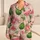Watermelon And Blossom Motif For Summer Lounging, Soft Blush Pink For Women Summer Style Satin Pajamas Set - 1