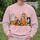 Autumn Kittens With Pumpkins And Falling Leaves For Cozy Halloween Season Celebrations All-over Print Knitted Sweater - 6