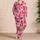 Sweet Cherry Bow Checkerboard Lounge Gift For Women And Girls For Cozy Nights Home Satin Pajamas Set - 4