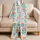Coral Tulip Blooms Cozy Sleep and Lounge Wear for Everyday Home Days for Little Girls Satin Pajamas Set - 5