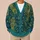 Teal Olive Folk Botanical Motifs for Cozy Autumn Layering and Everyday Style All-over Print Knitted Cardigan - 6