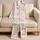 Easter Bunny And Bow Watercolor On Ivory For Cozy Spring Nights At Home For Girls Satin Pajamas Set - 5