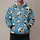 Light Blue Distressed Skull Motif for Alternative Streetwear and Halloween Style for Men All-over Print Hoodie (Lightweight) - 1