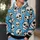 Light Blue Distressed Skull Motif for Alternative Streetwear and Halloween Style for Men All-over Print Hoodie (Lightweight) - 5