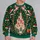 Fairytale Castle and Christmas Holly for Enchanting Holiday Celebrations and Winter Trips All-over Print Knitted Sweater - 2