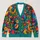 Colorful Folk Art Chickens for Farmhouse Style and Creative Everyday Layering for Women All-over Print Knitted Cardigan - 1